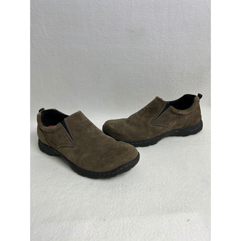 Gorpcore Eddie Bauer Mens 11 Brown Rodgers Suede Leather Slip On Loafer Shoes